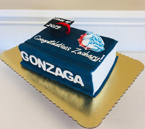 2025 Gonzaga Graduation Textbook Cake for 25 people
